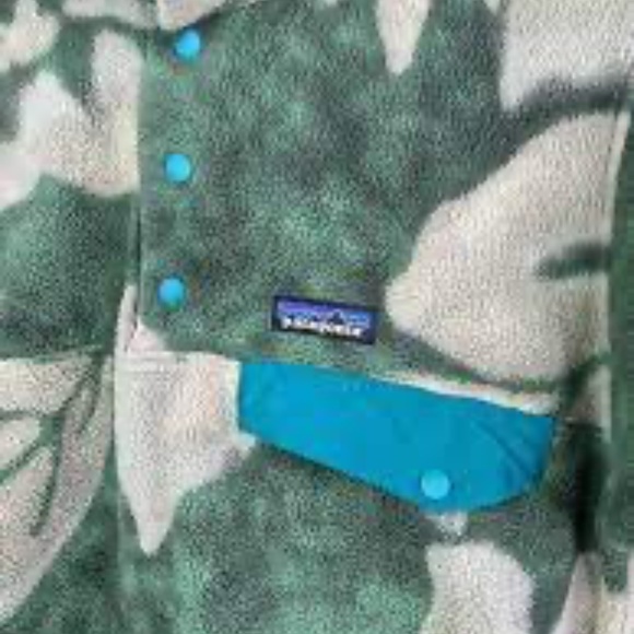 RARE-Vintage Y2K Patagonia Spice Garden Floral Synchilla Pullover (Mens M) - Picture 2 of 6